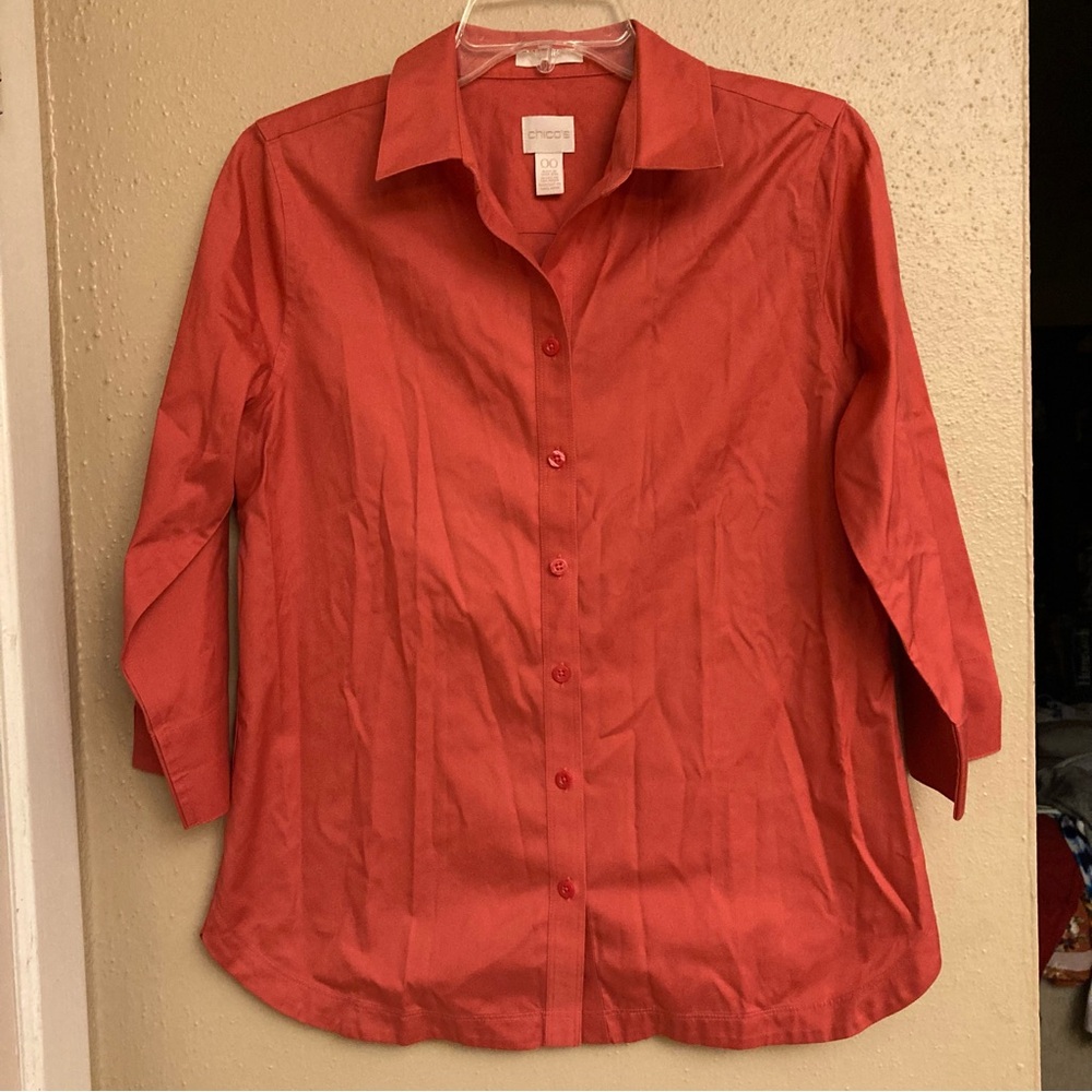 Chico’s Coral Button Down